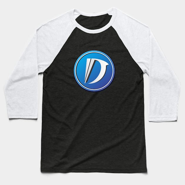 letter symbol D Baseball T-Shirt by Udin